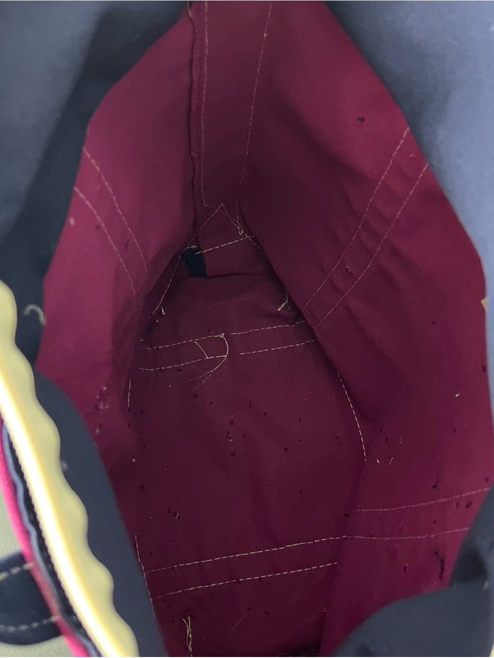 L.L. Bean Canvas Tote in Magenta and Navy - Picture 10 of 12